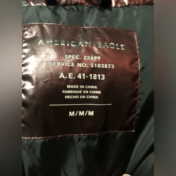 American Eagle shiny puffer coat M - Picture 5 of 15